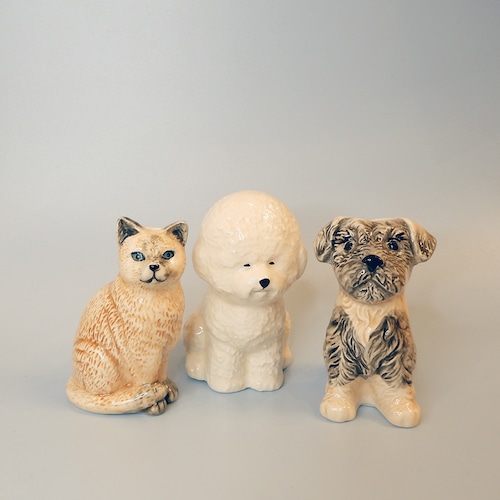 【再入荷】Animal Vase　猫/ビションフリーゼ/シュナウザー/フレンチブルドッグ