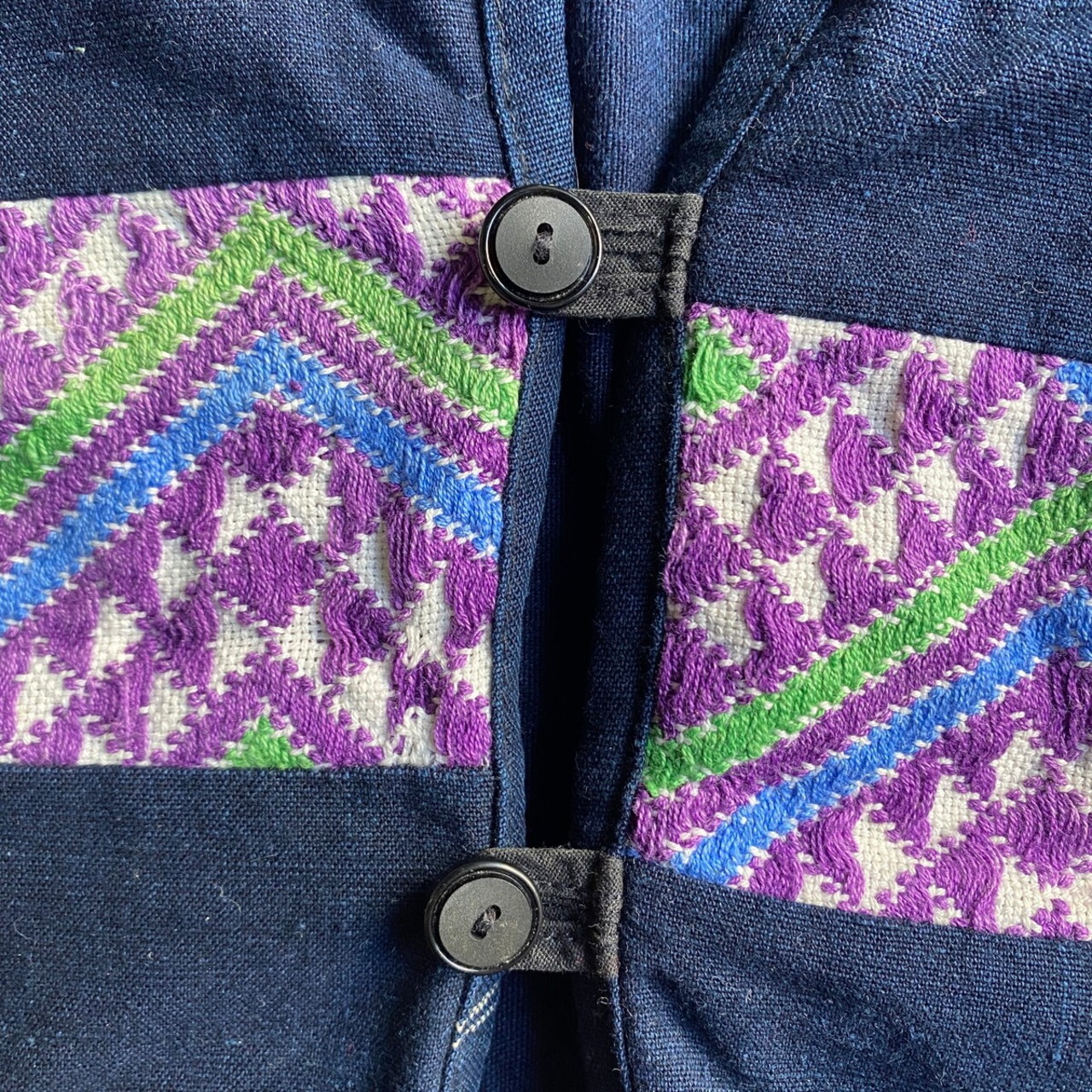 グアテマラ製 ARTEXCO RL ハンドメイド 刺繍 パッチワーク ベスト 