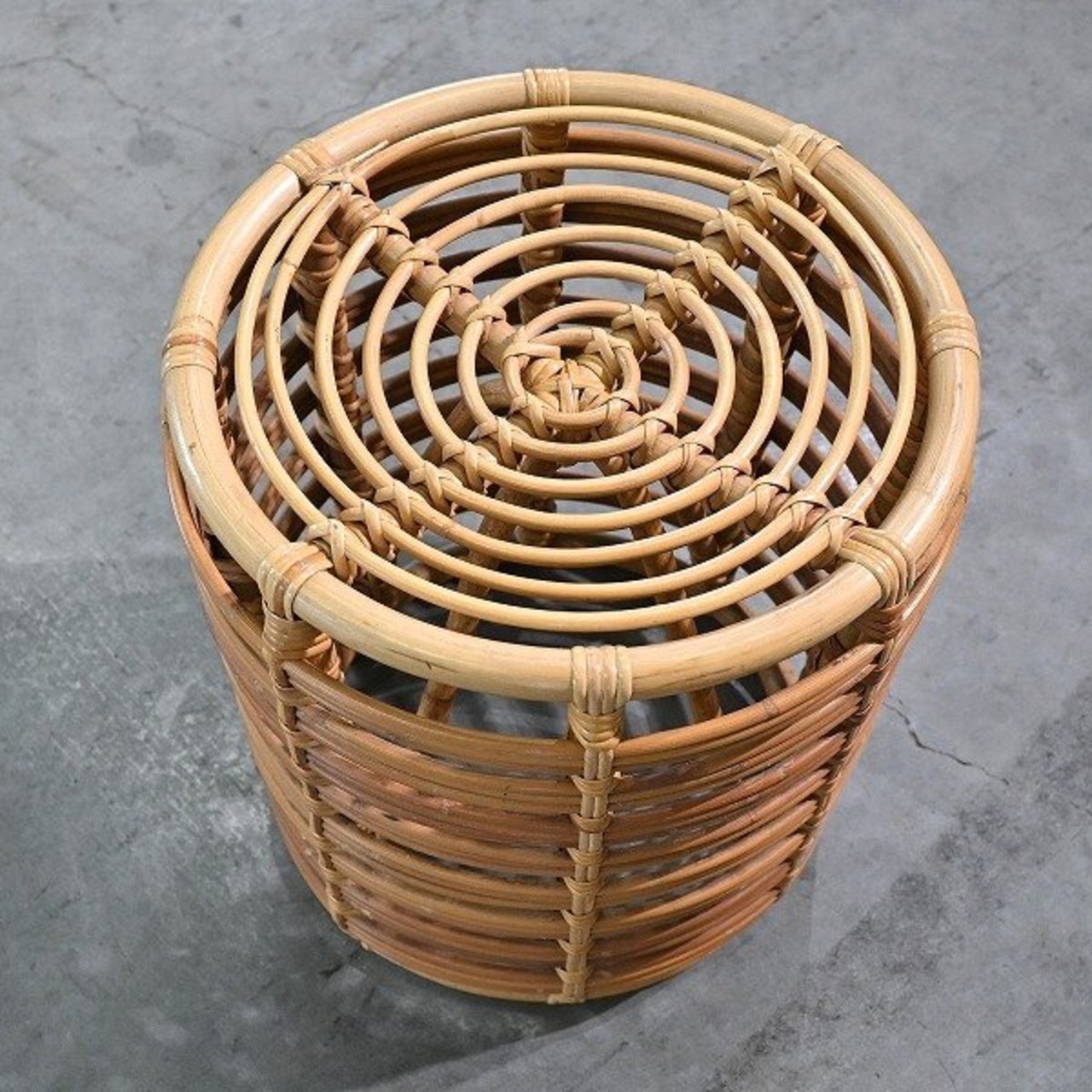 山川ラタン 「S-100(NA)」スツール ヤマカワ 山川譲 籐 腰掛け ジャパニーズモダン リビング 寝室 ジャパンディ ナチュラル 椅子