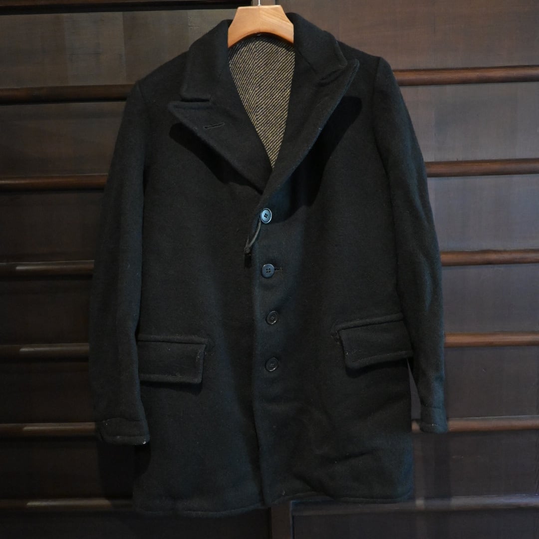 60s ヴィンテージ ウールコート ブラック 1950～60s Vintage Wool Coat ヴィンテージウールコート - ANNE-TRE