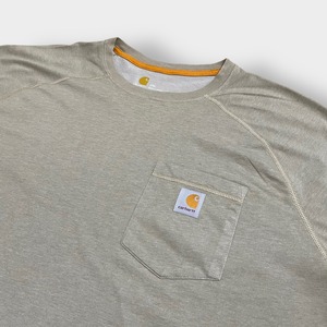 【Carhartt】2XL ビッグシルエット ワンポイント ポケットTシャツ ポケT カーハート FORCE ラグラン 半袖 夏物 US古着