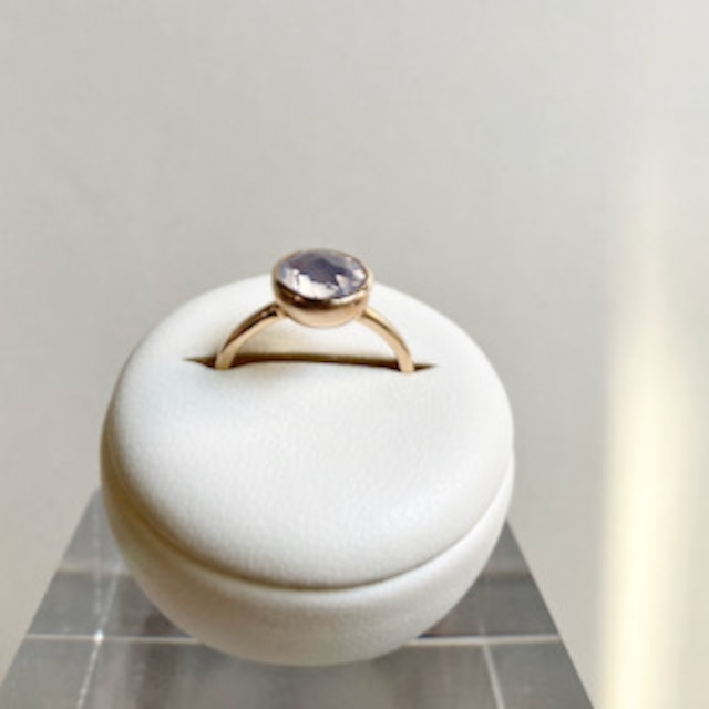 White opal Pear shape ring