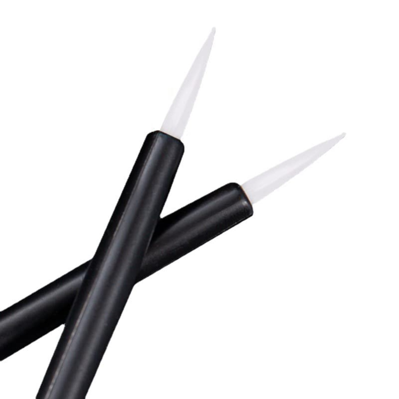 KOLAMOON 100本 使い捨て 筆 プラモ用塗装筆 模型 ブラシ ペイント 溶きパテ セメント 接着剤 プラモデル フィギュア 塗装筆 大容量 (細筆)