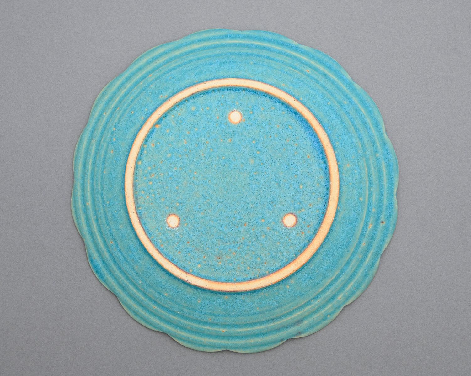 花皿／ライン／トルコ青UTSUWA