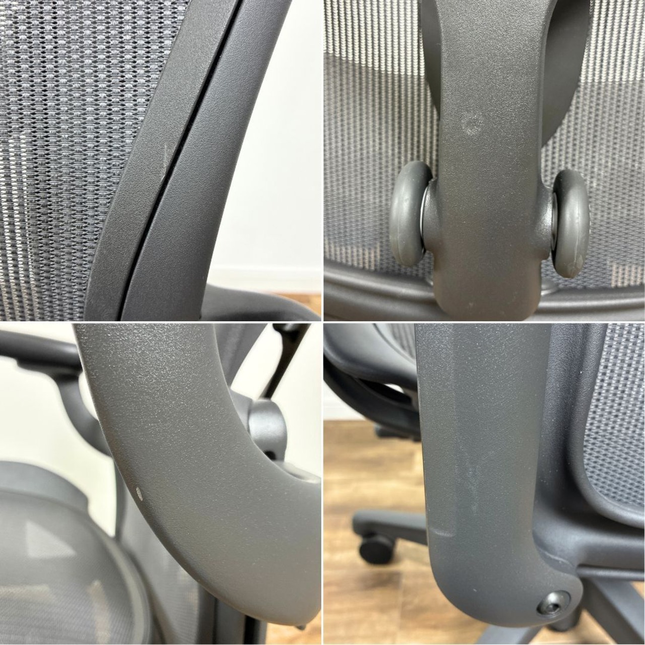 【2025年製】Herman Miller Aeron chair ハーマンミラー アーロンチェア リマスタード Bサイズ フル機能 グラファイト ポスチャーフィット オフィスチェア ALPG1 G1 G1 BB BK【中古】【YCサイズ】