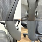 【2025年製】Herman Miller Aeron chair ハーマンミラー アーロンチェア リマスタード Bサイズ フル機能 グラファイト ポスチャーフィット オフィスチェア ALPG1 G1 G1 BB BK【中古】【YCサイズ】
