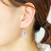 【ピンクアメシスト】ハート ピアス・イヤリング