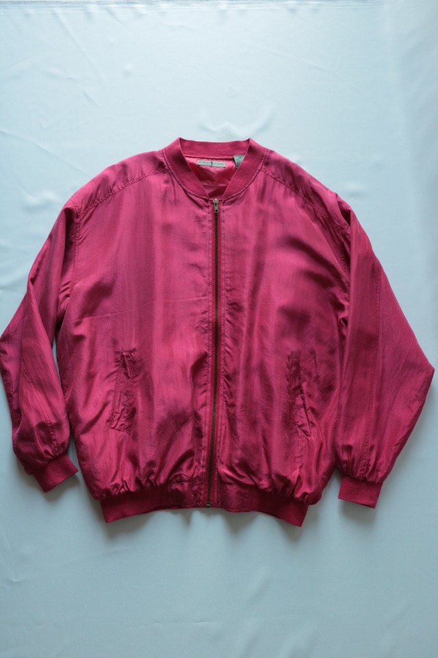 Vintage red silk blouson