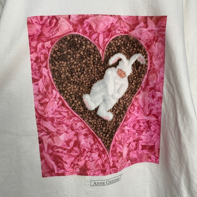 90-00s USA製　アンゲデス　フォトTシャツ　アートTシャツ　白　L