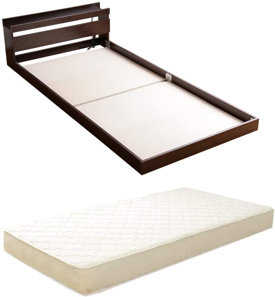 ベッド セミダブルベッド マットレスセット ローベッド フロアベッド