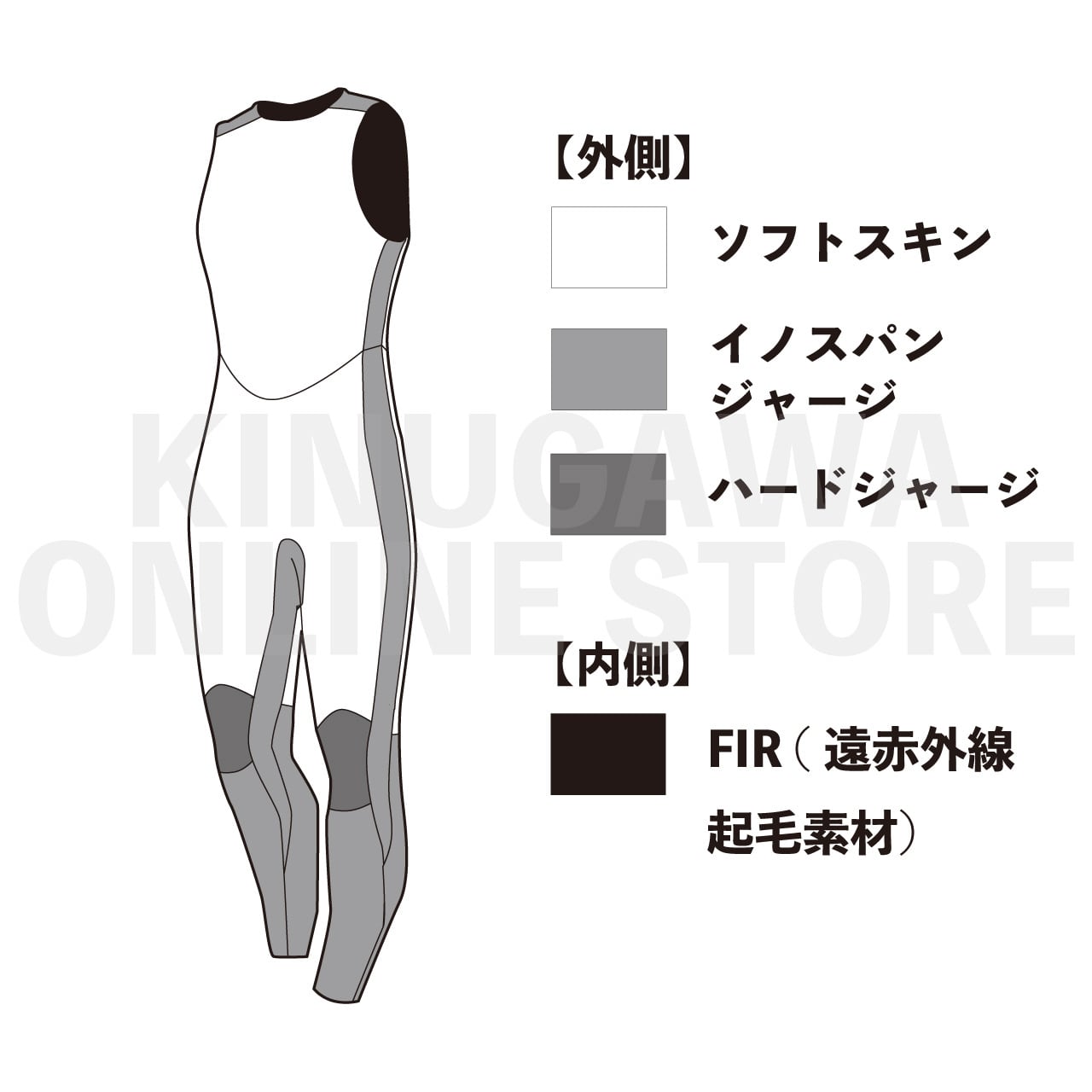 B.E. 3mmスキンロングジョン メンズ GULL ガル ウエットスーツ