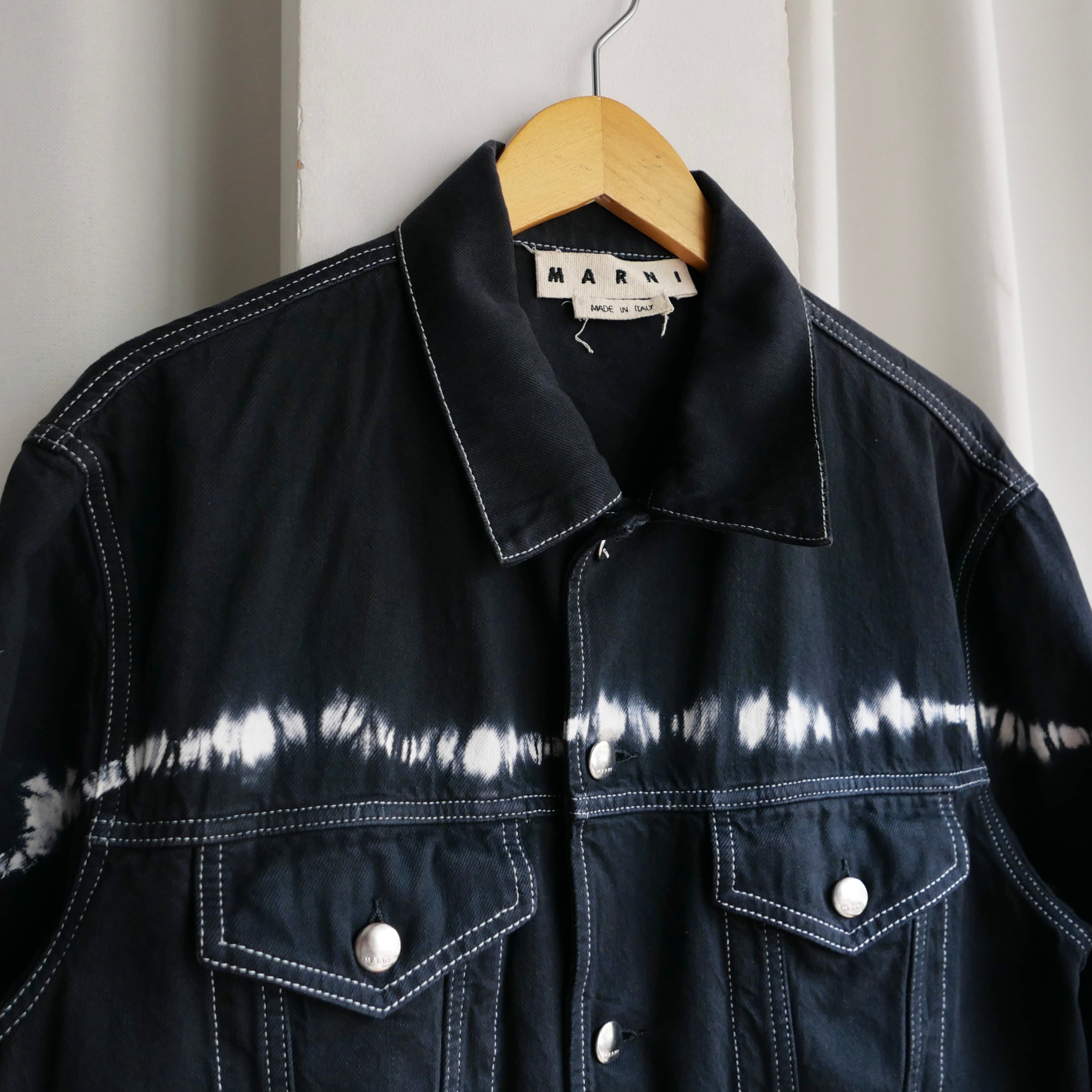 MARNI 21AW SPRAY DETAIL DENIM JACKET | safarionline