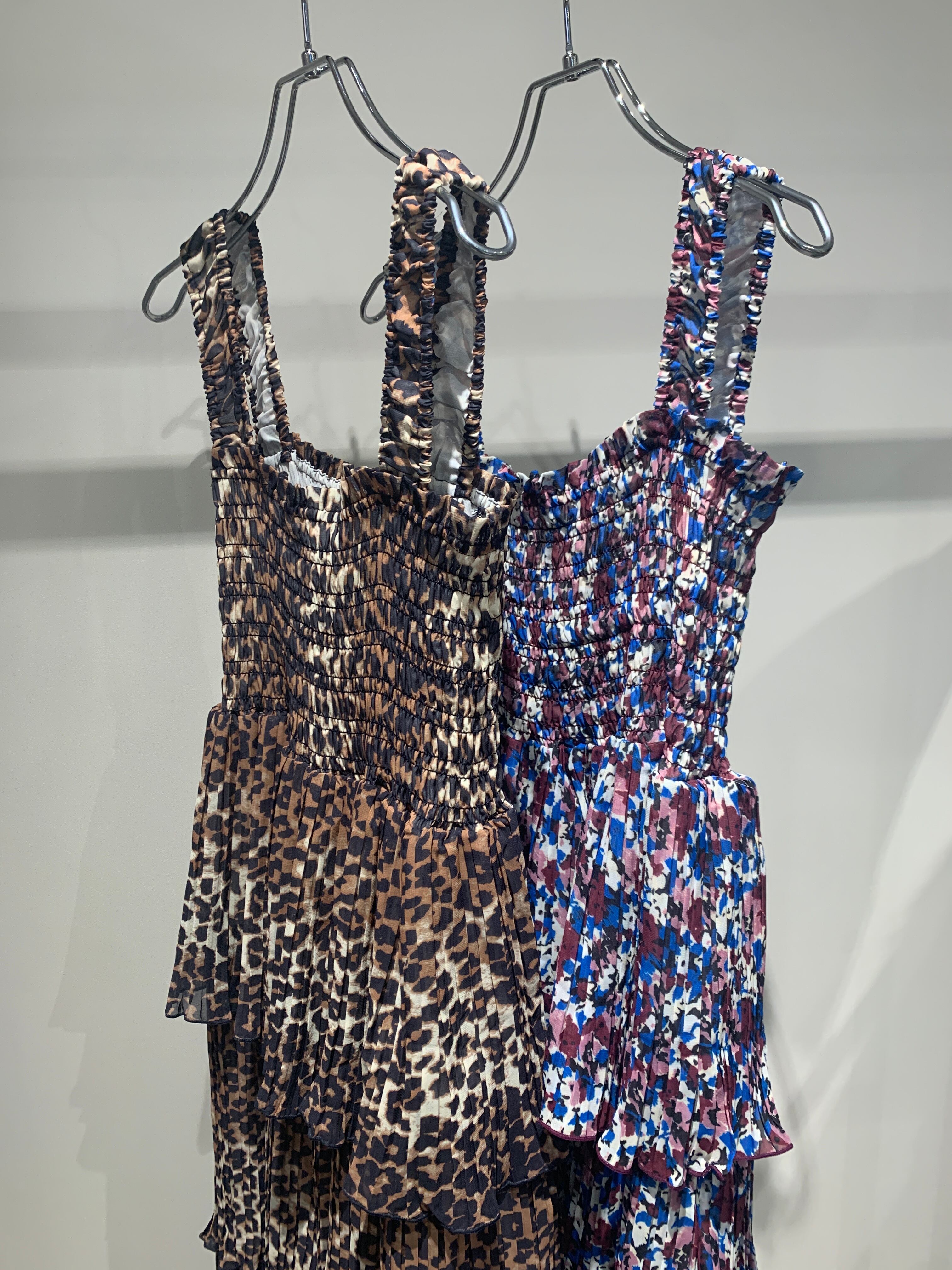 tieredpleats print one-piece