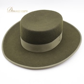 フラメンコ 衣装 コルドベス ハット グリーン系 アントニオガルシア ANTONIO GARCIA 緑 帽子 ぼうし つば リボン テープ ダンス用 舞台 発表会 つば付き シンプル 無地 練習 レッスン おしゃれ 小物