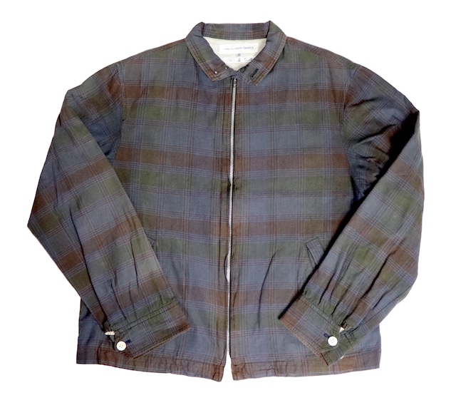 90s Comme des Garçons CheckedZipUpShirt