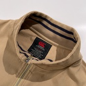 CANTERBURY カンタベリー ロゴ刺繍 チノクロス コットン ジップ ジャケット サイズ XL /ベージュ×ネイビー/メンズ