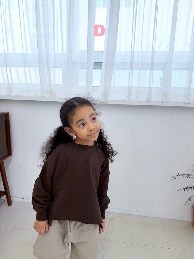 【取寄】dress monster|rework sweatshirt v3 (choco)|リワークスウェットV3(チョコ)|S-JS(1-5号)|kids&jr|26 autumn