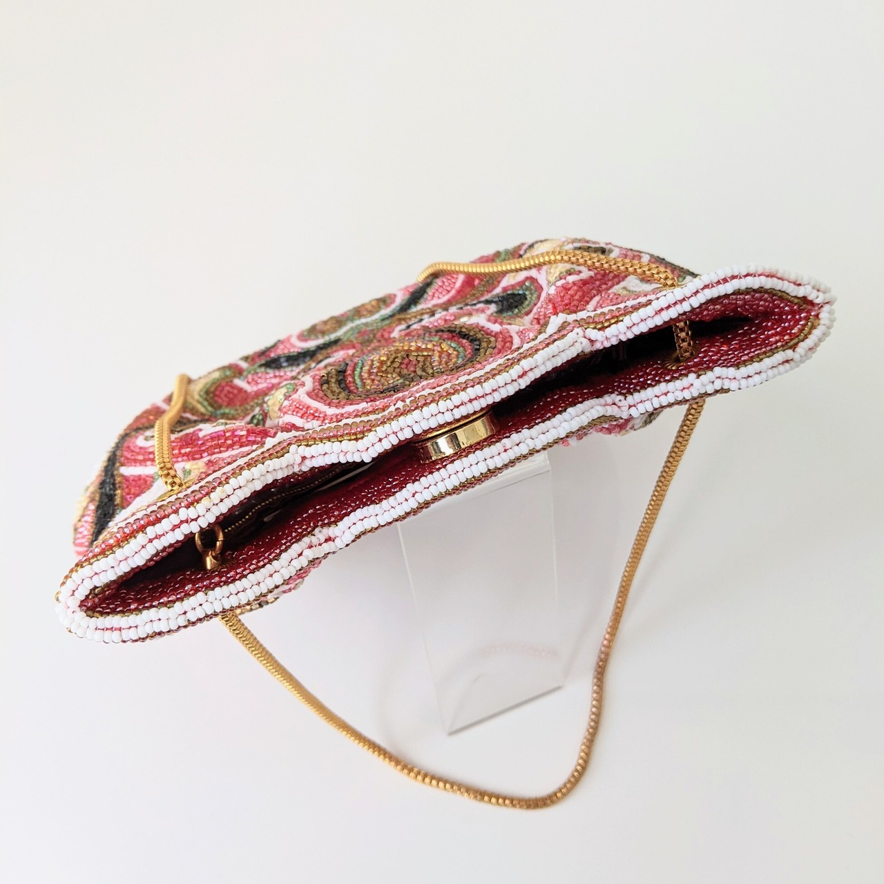Vintage】「はしもと」作 ビーズ刺繍バッグ Vintage Beaded Bag 