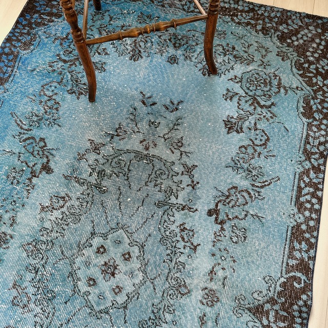 トルコ ヴィンテージラグ TR014 | イスパルタ(オーバーダイ) | 116cm × 206cm