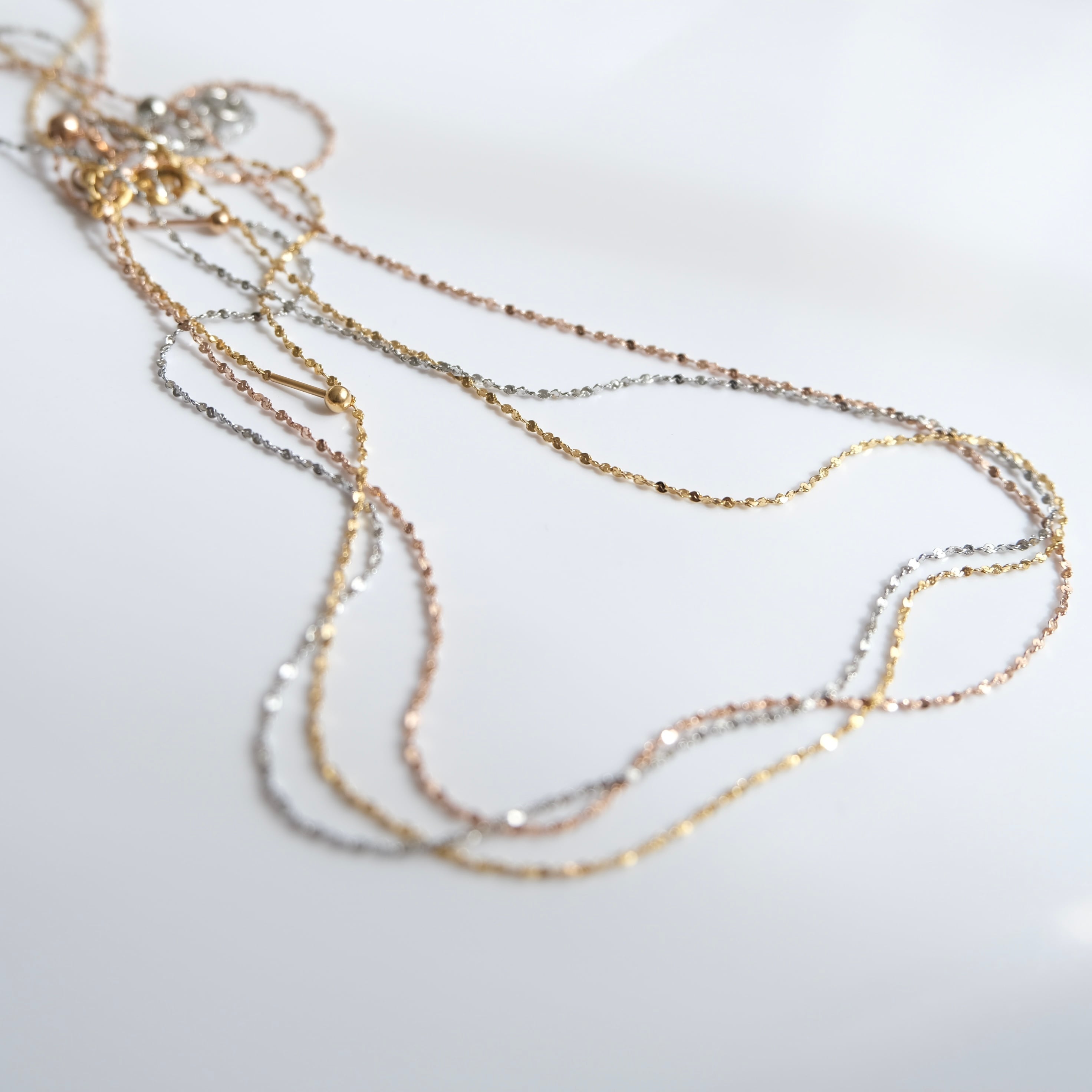 再入荷&新サイズ追加✳︎0.8mmスターチェーンスライドネックレス 再入荷&新サイズ追加✳︎0.8mmスターチェーンスライドネックレス