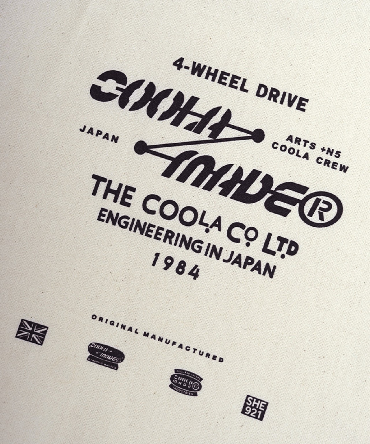 【直営限定ITEM】COOLA MADE プリントトートバッグ (IVORY)　CQ-48523H