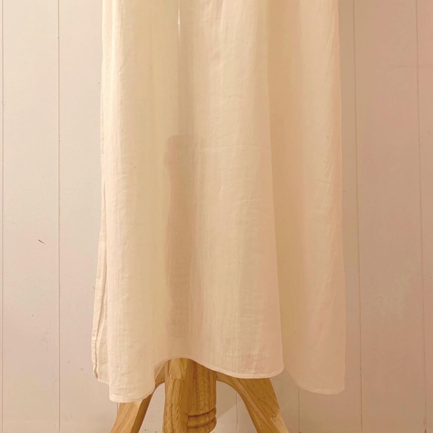 round lace cream neglige one-piece