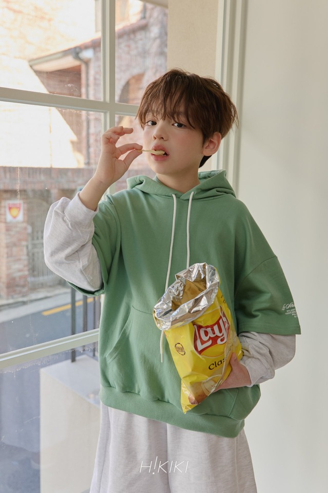 【取寄】hikiki｜no.39 double hood tee｜ナンバー39二重フードT｜5-19｜kids&jr｜26 spring