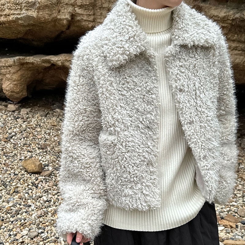 フェイク羊ファー コート ショートジャケット ◇2col 204168 | きれい