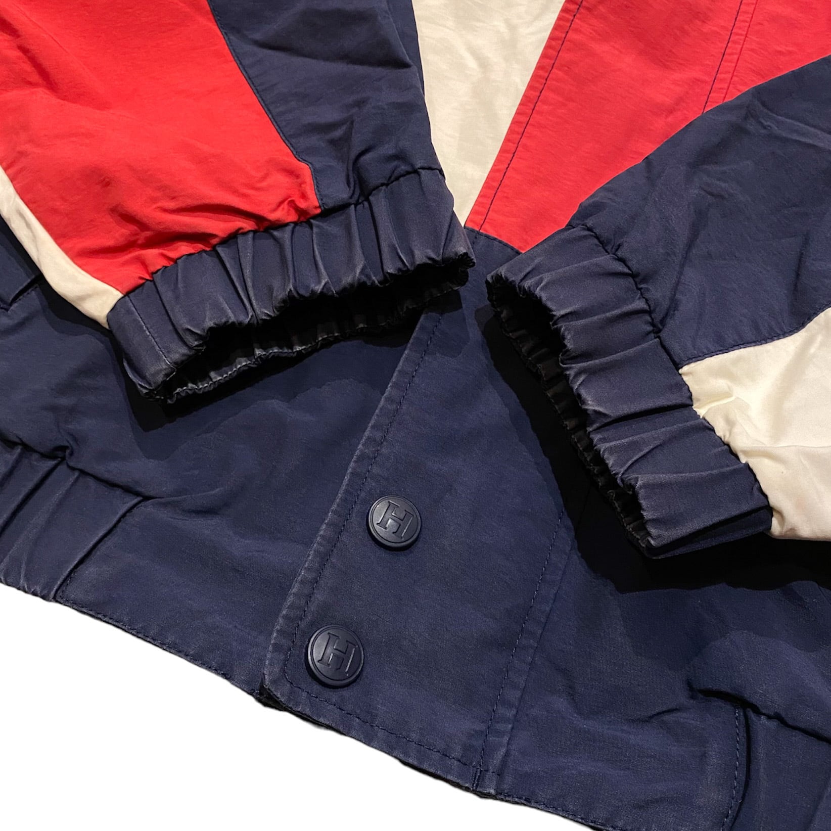 90's Tommy Hilfiger BIG LOGO Reversible Nylon Jacket S / トミー