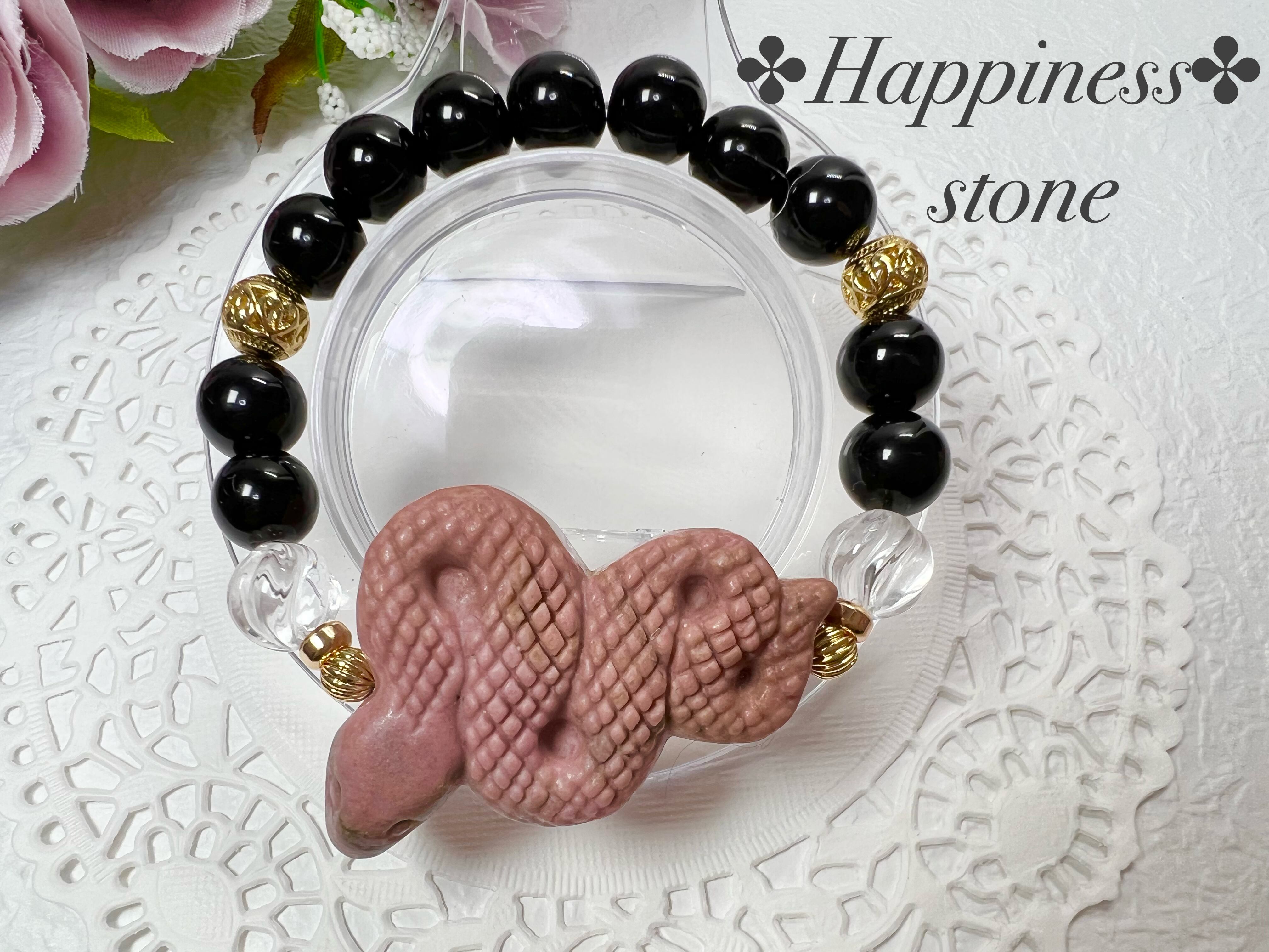 【ロードナイト蛇ブレスレット】天然石 パワーストーン