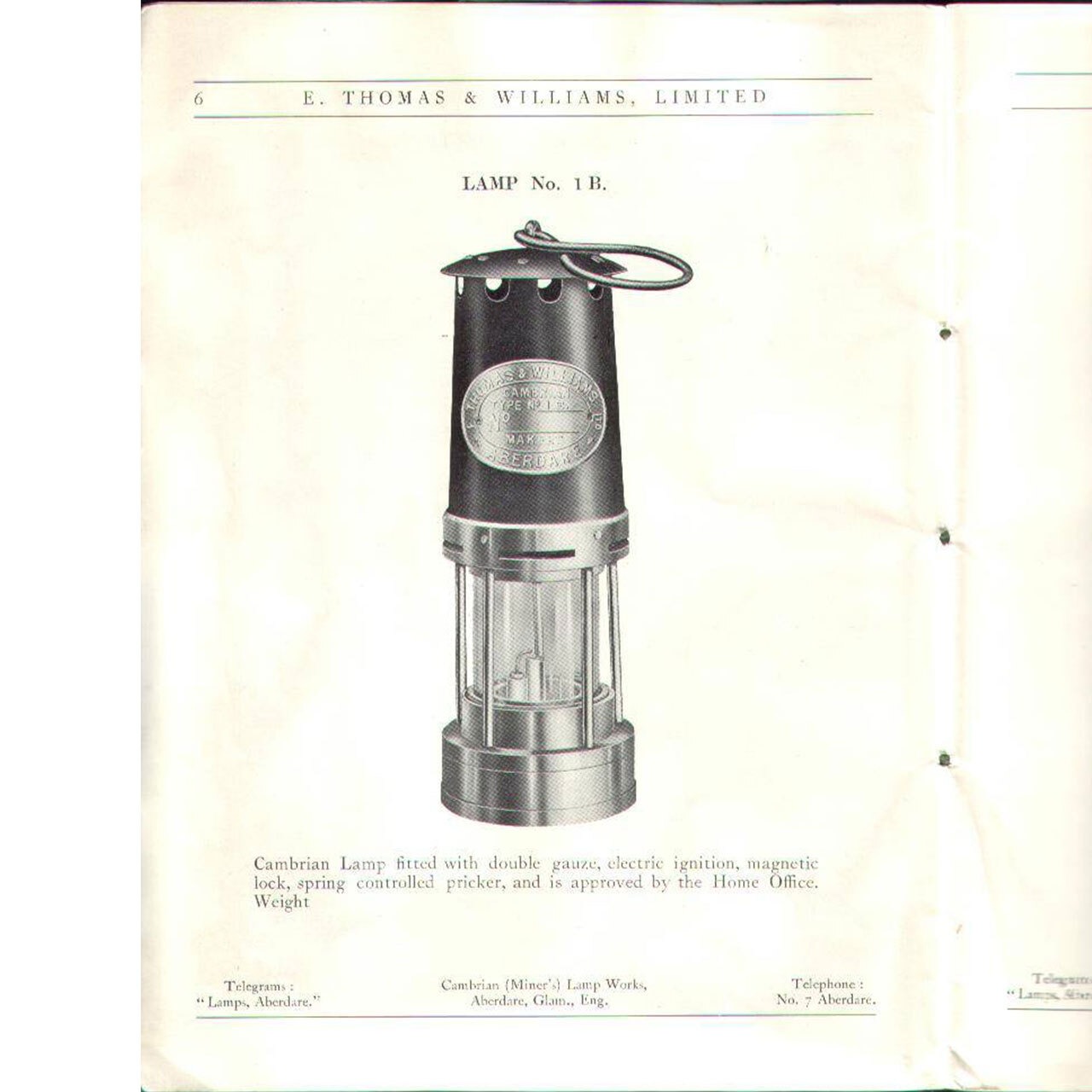 【E.Thomas & Williams】 Miners Lamp カンブリアンランタン Stainless Steel