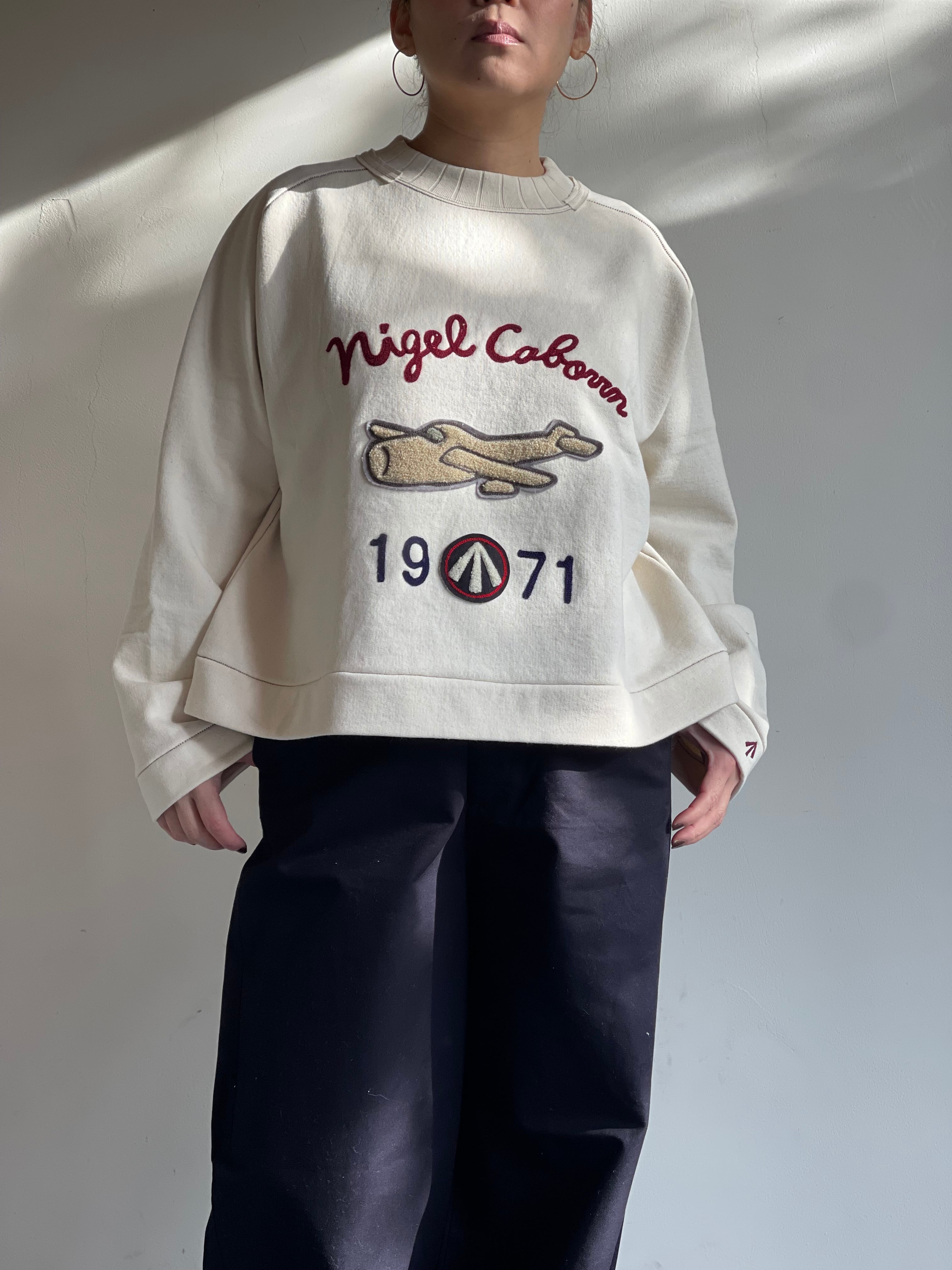 Nigel cabourn woman LETTER PATCH SWEAT P/O | mambo ladys