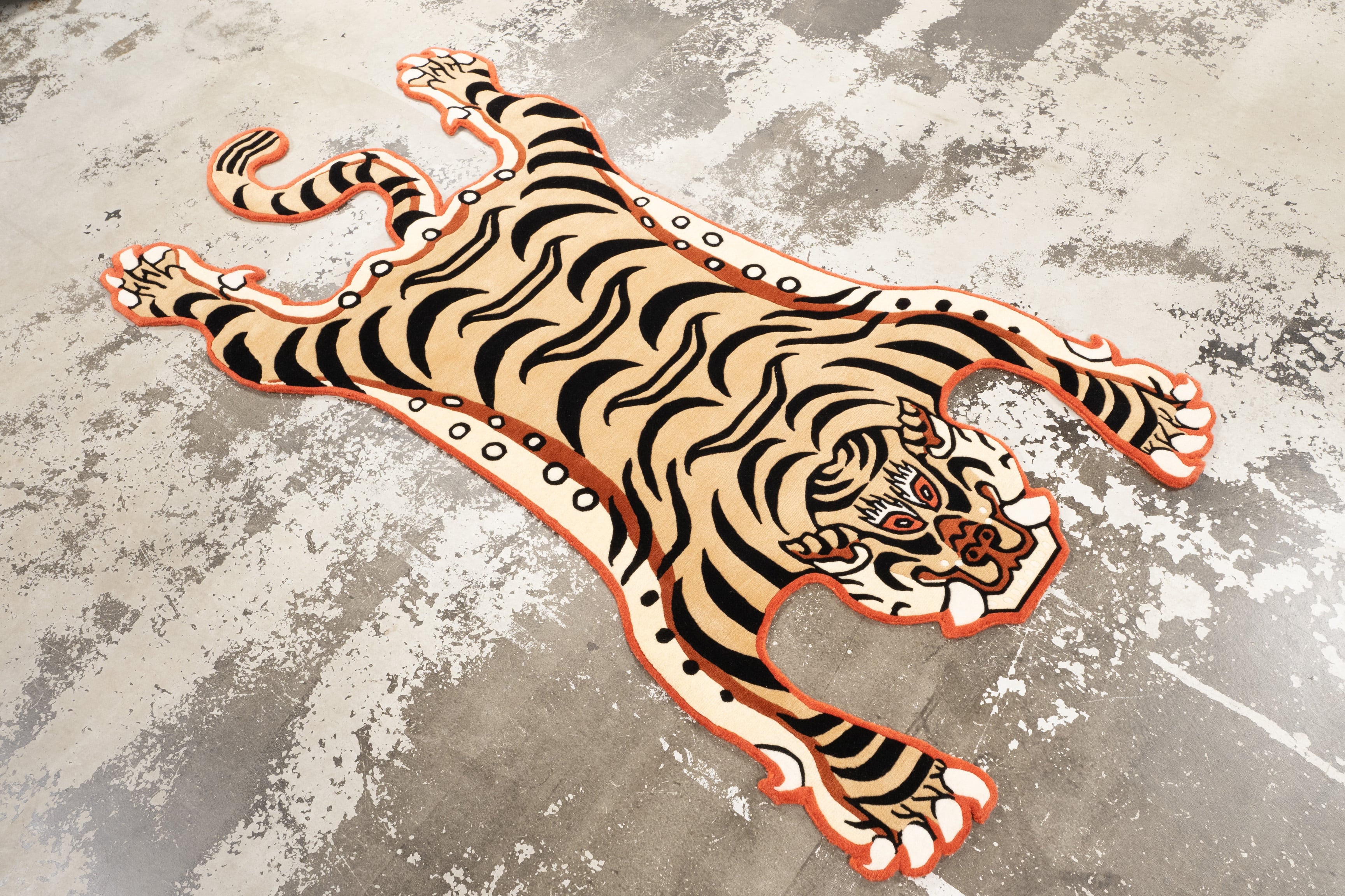 チベタンタイガーラグ ラージ DETAIL Tibetan Tiger Rug DTTR-01 Lサイズ 