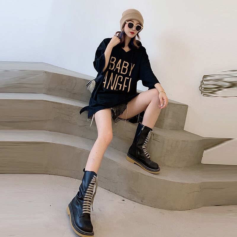 2020年秋新しいプラスサイズの女性のルーズスリムセーターカバー腹肉トップ脂肪mm長袖Tシャツ200kg ミックスインファッション88586001693