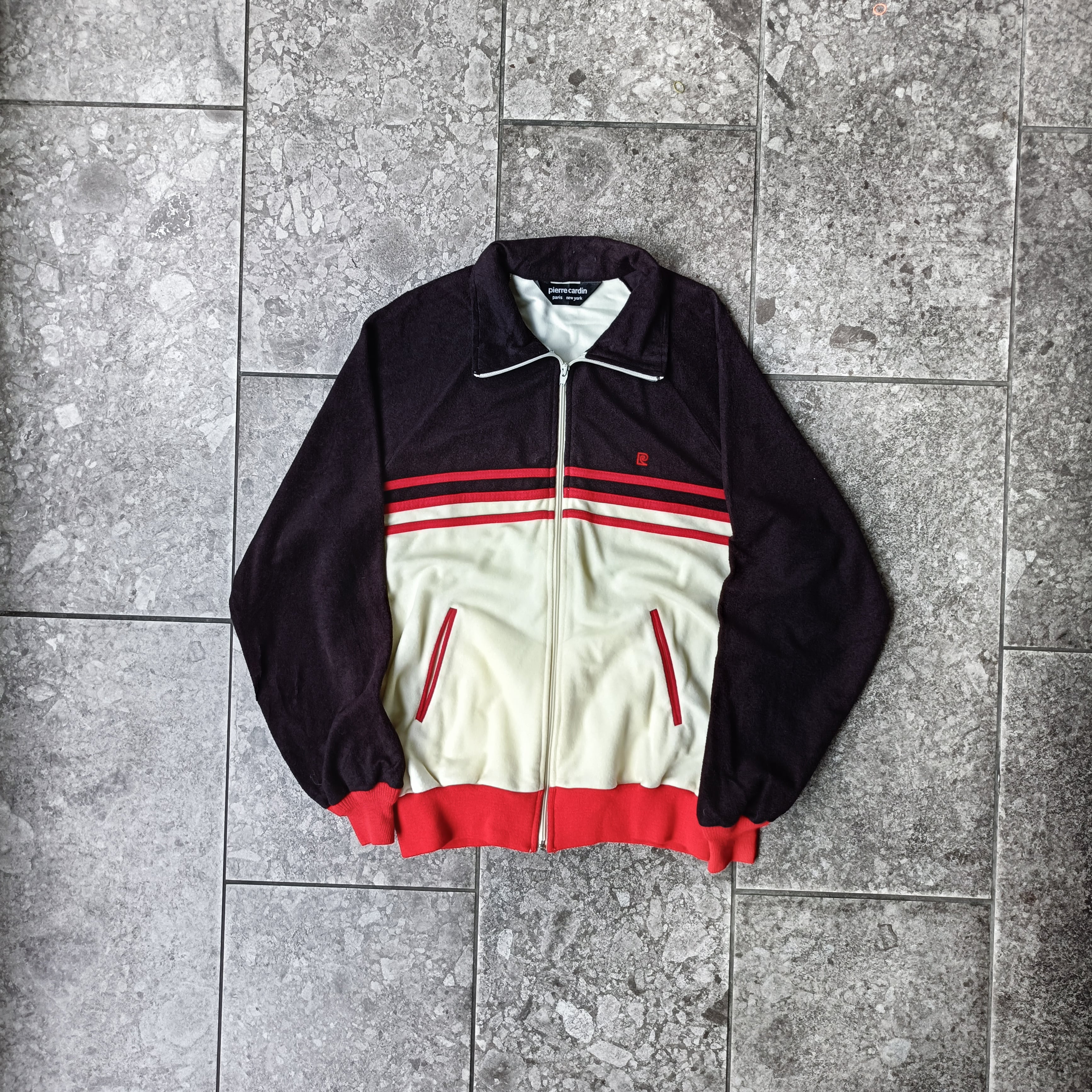 90S】アディダス トラックジャケット デサント製 ATP型 刺繍ロゴ 黒 L