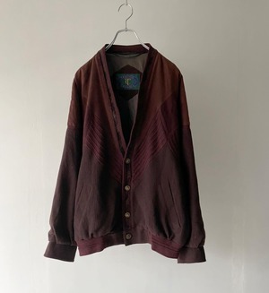 3D knit cardigan blouson