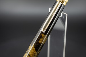 ※【漆黒の銘木】 黒檀 真黒 沈金  gold BP