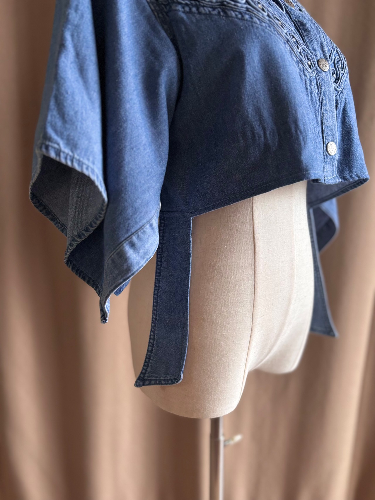 sculptural sleeve remake dungaree shirt-5200-4