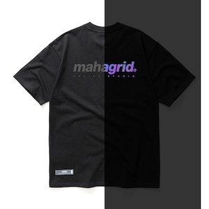 [MAHAGRID] RAINBOW REFLECTIVE LOGO TEE BLACK 正規品 韓国 ブランド 半袖 T-シャツ