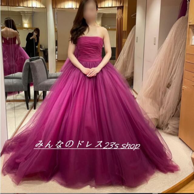 【美品】ベッツィジョンソン ベアトップ パーティードレス ピンクチュール S-M 美品】ベッツィジョンソン ベアトップ パーティードレス ピンク