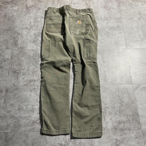 10s ニカラグア製 モスグリーン ダブルニー Carhartt 33×32 詳細写真3
