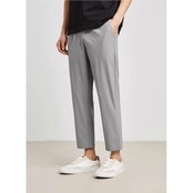 ノープリーツストレートカジュアル クロップドパンツ af0284