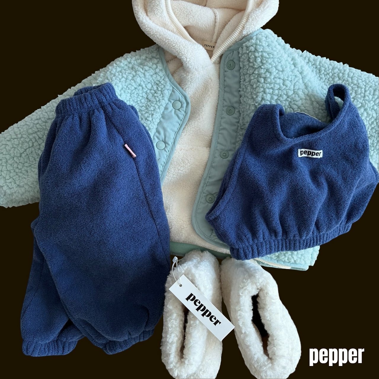 ペッパー / PEPPER / テリージョガーパンツ / 韓国子供服 / キッズ / 26winter〖取寄〗*XS~XL*