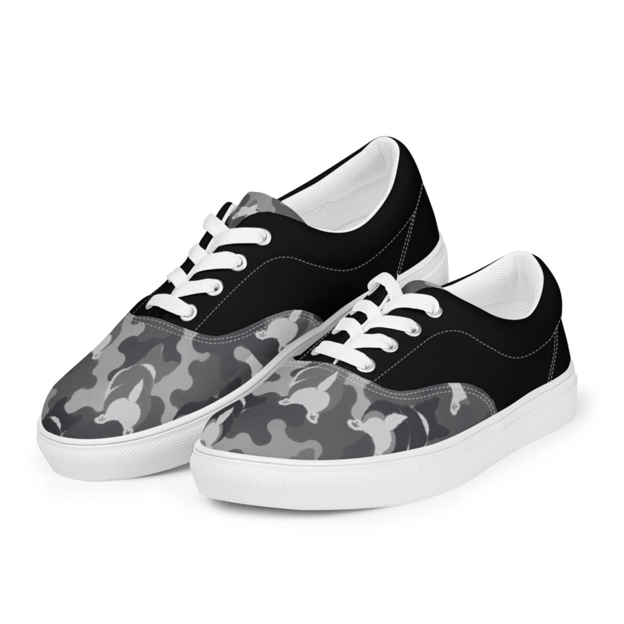 WIGGLE CAMO monochrome canvas shoes(Men’s) [S0008]