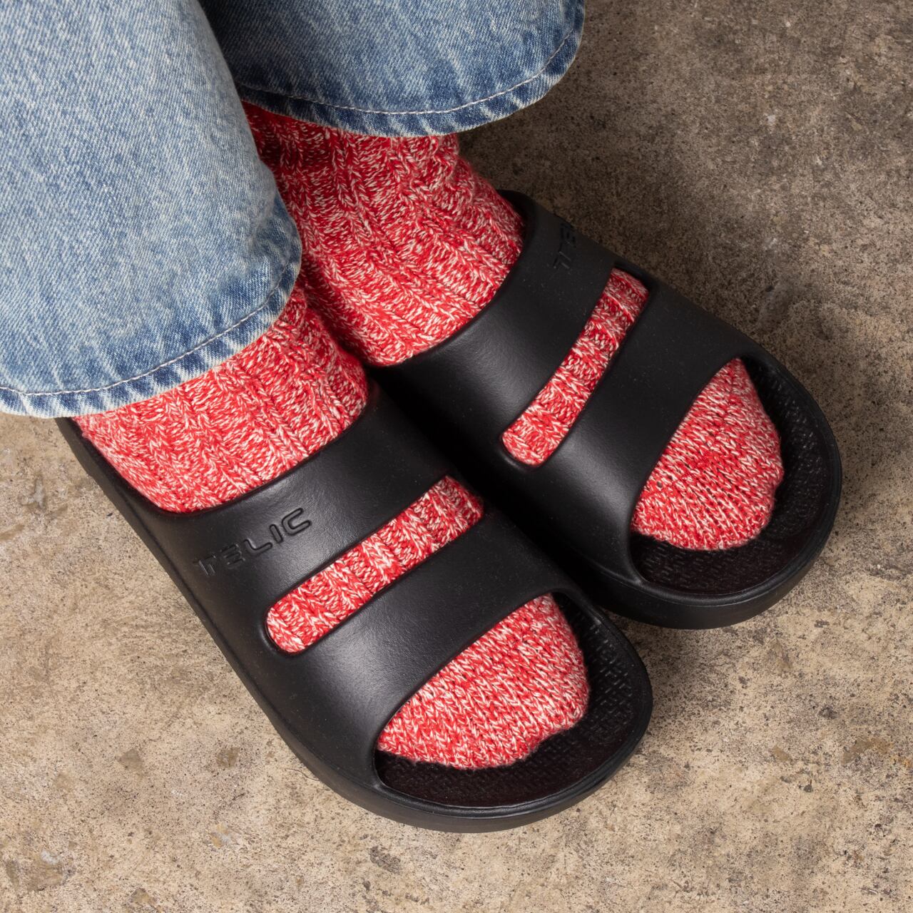 W-STRAP / Olive / オリーブ /リカバリーサンダル / TELIC | PEPS