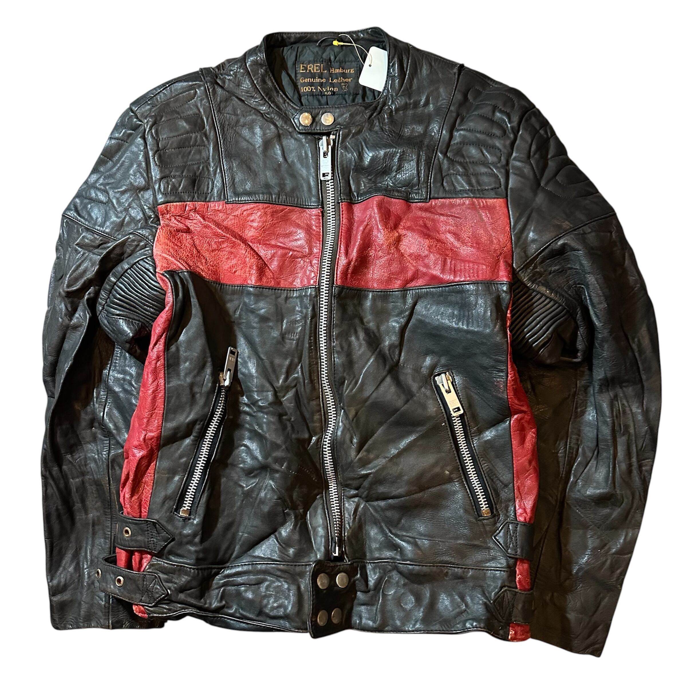 F79】70s〜 motorcycle leather jacket made in Germany / 70年代