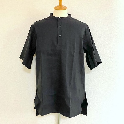 Stretch Linen Shirts　Black