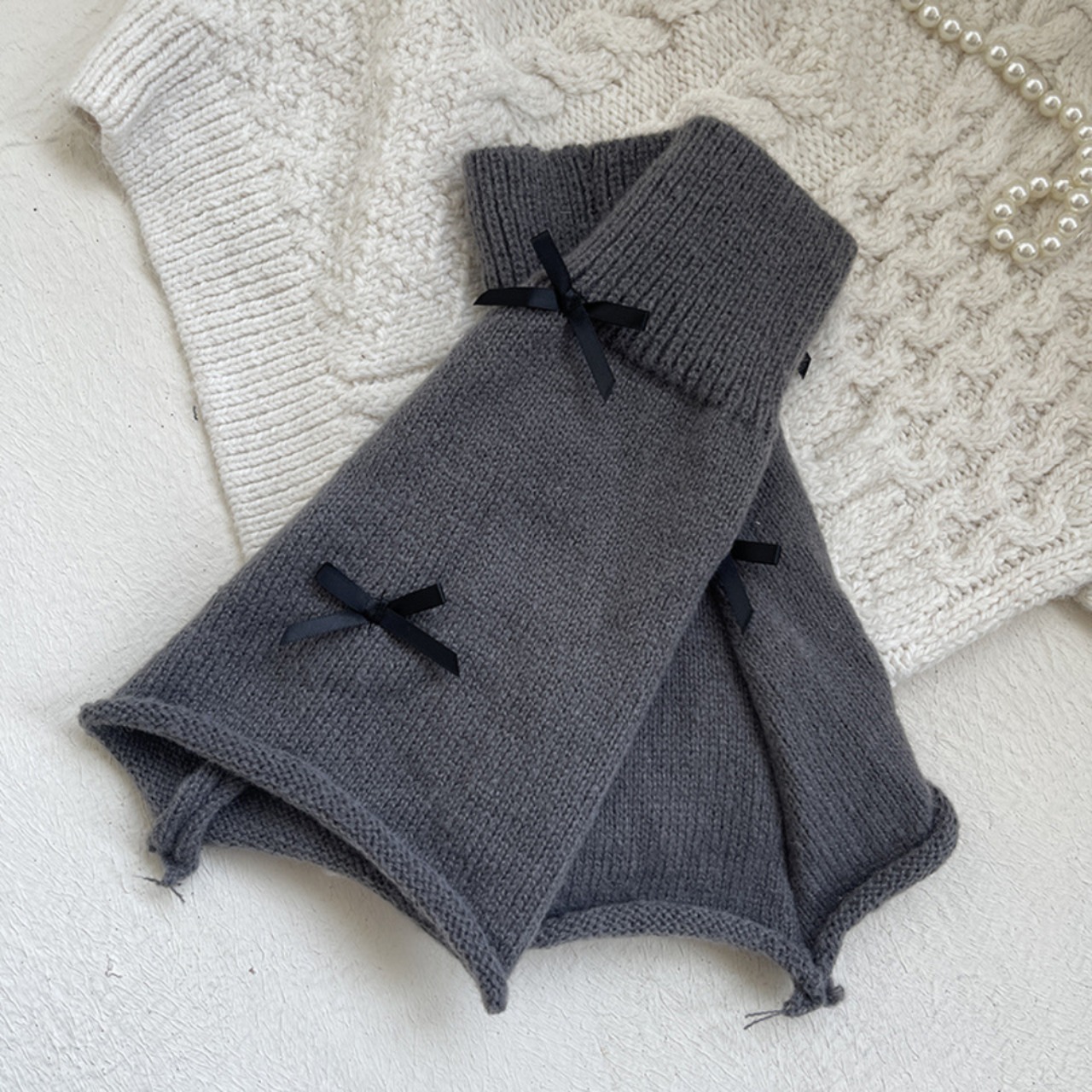 GOODSリボンフレアレッグウォーマー