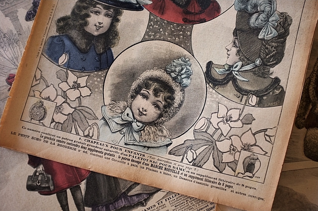 フランス 1902s Le Petit Echo de la Mode 44c 永遠の淑女とモード新聞b アンティーク