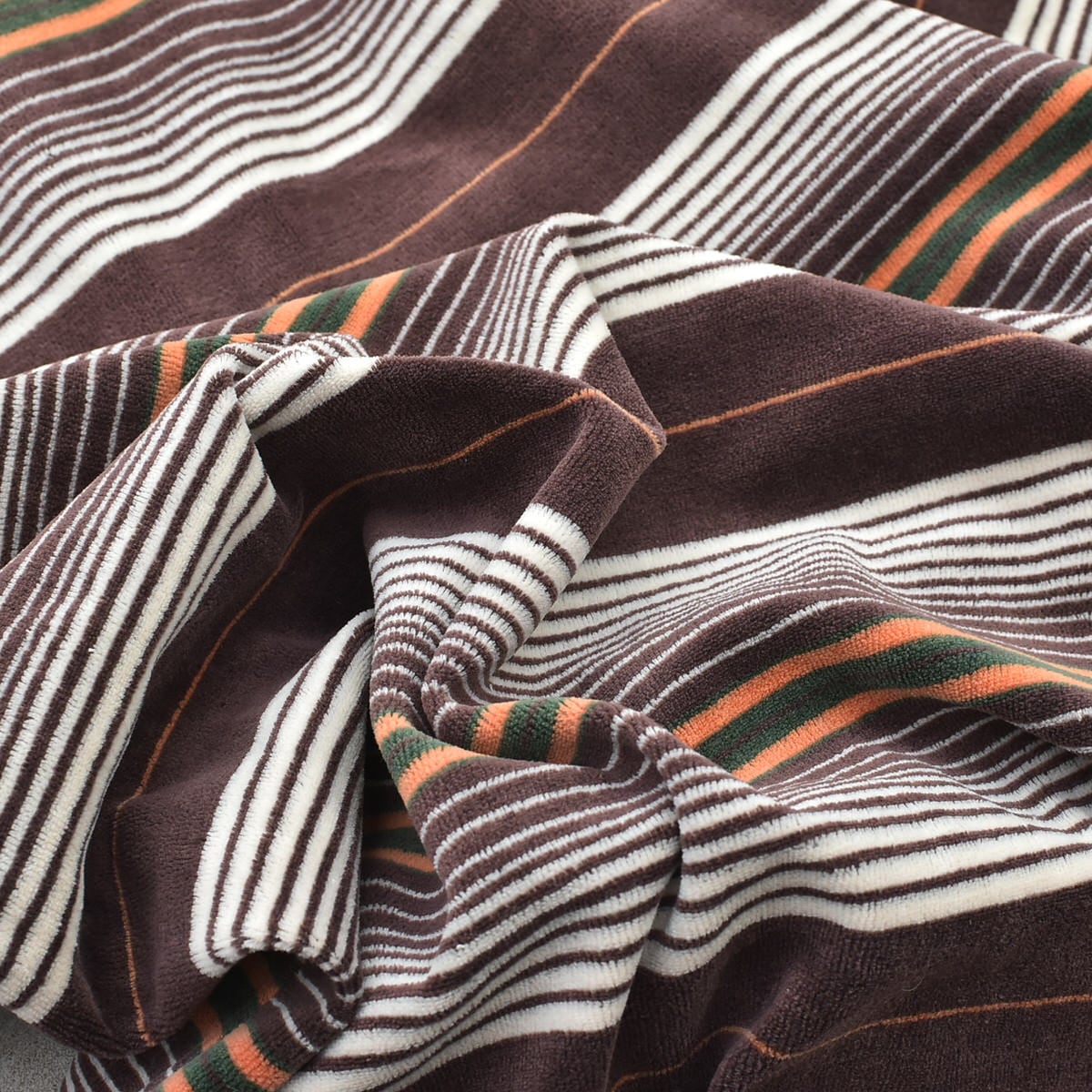 70s～ JC Penny velour border polo shirt | 古着屋 grin days memory